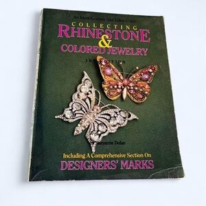 Rhinestone and Colored Jewelry Guide with Butterfly Brooches